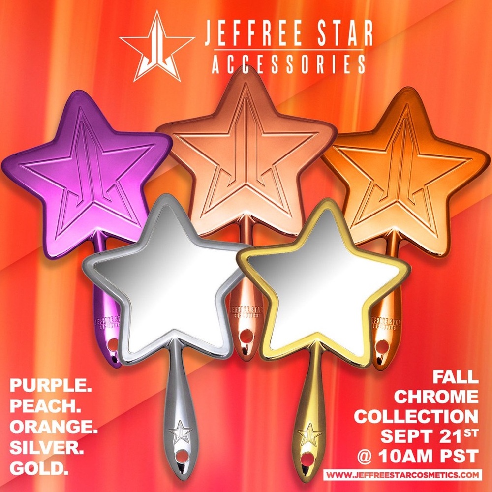 Jeffree Star Chrome Orange Star Hand Mirror